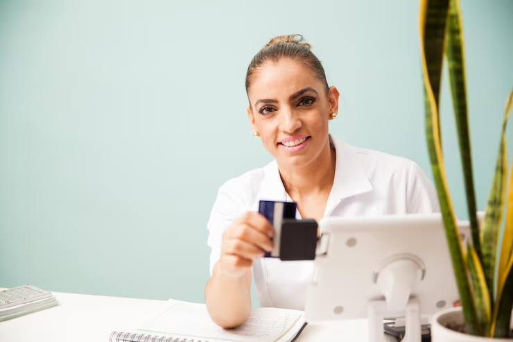 Smiling person with phone